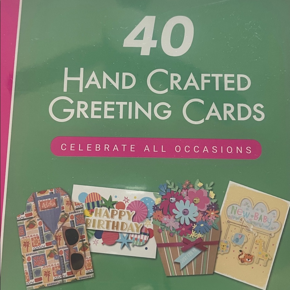 ❤️NEW!!!❤️40 pieces of beautiful Hand Crafted Greeting Cards Set w/ a bonus Box. - Picture 5 of 6